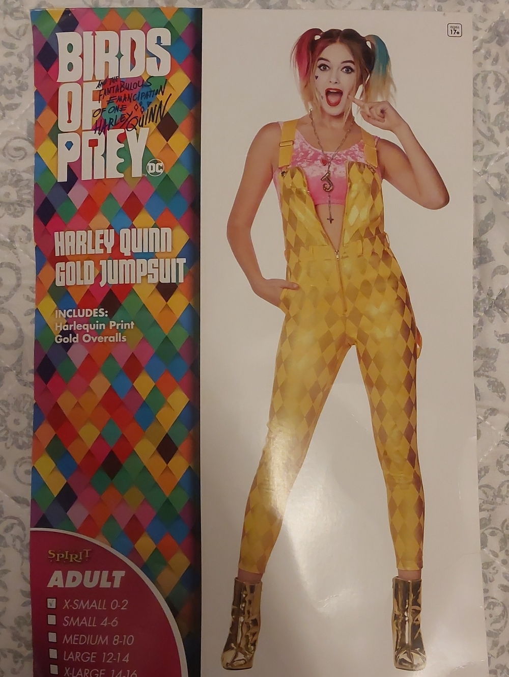 Spirit Birds Of Prey Harley Quinn Gold Jumpsuit